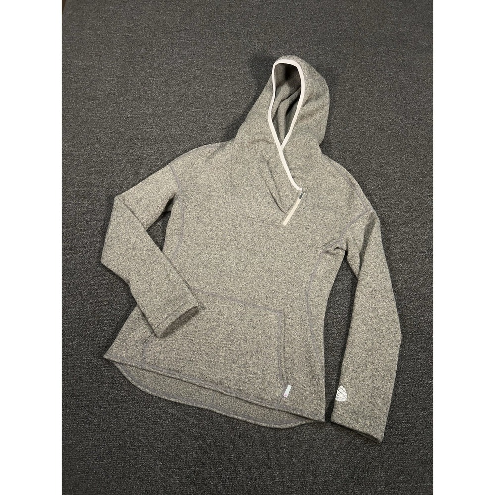 Stio Sweetwater Fleece Hoodie Women's Small Heathered Brown Outdoor Sweatshirt